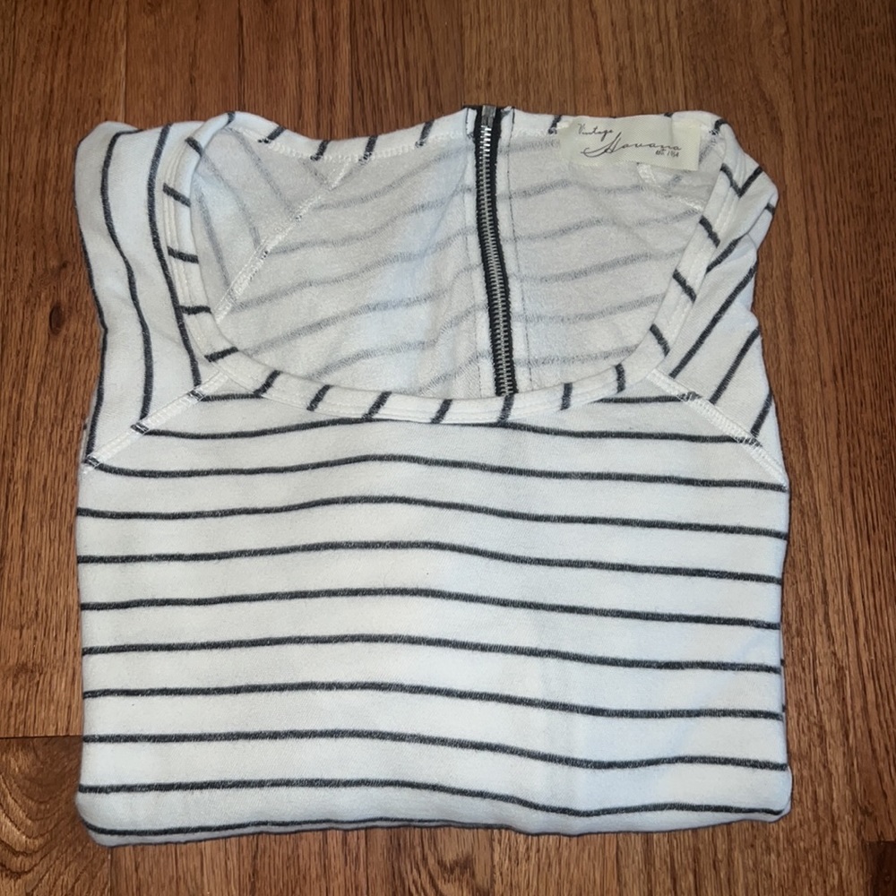 Vintage Havana Blue & White Striped Poncho Like Sweater Women’s Size Medium